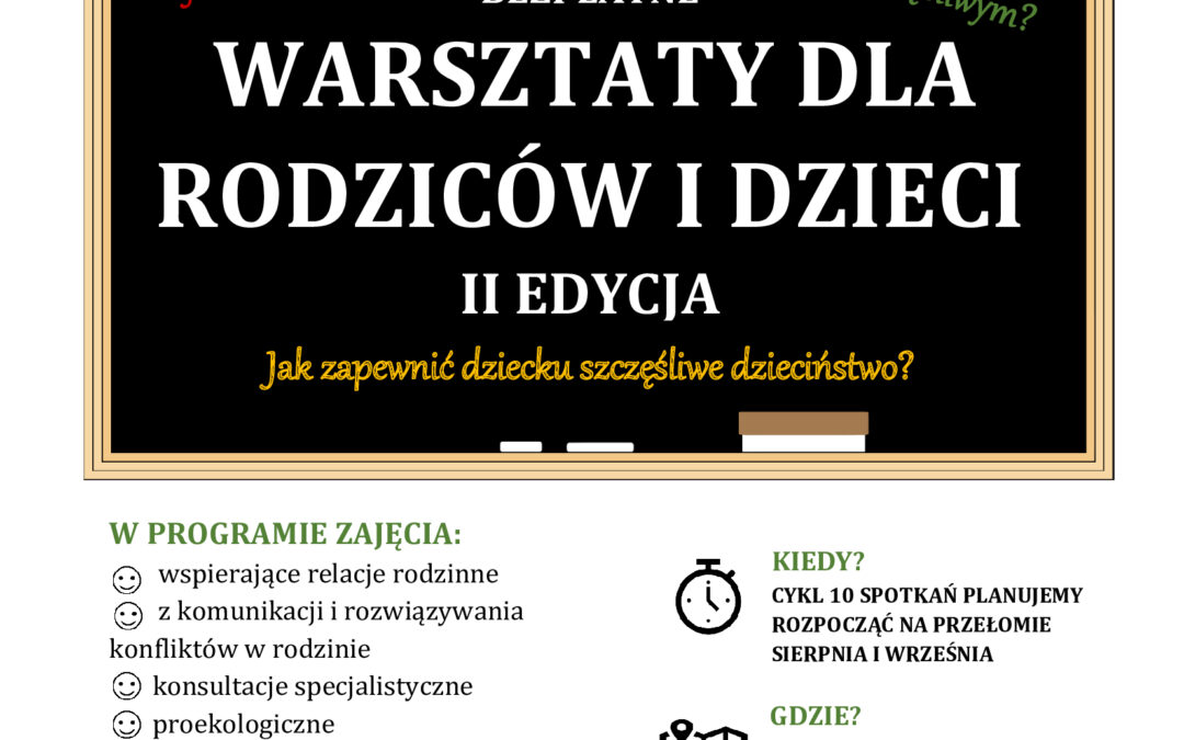 Fundacja Novum oraz Szkoła Podstawowa nr 19 zaprasza Rodziców z Dziećmi do udziału w II edycji projektu „Szkoła Radości”.